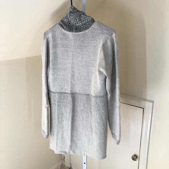 Peruvian Link EUC 100% Alpaca Sweater Gray Taupe Open Cardigan Sweater Size XS - Picture 6 of 8